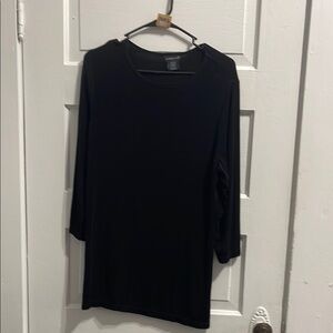 M123 Black Long Sleeve Blouse with Classic Style
